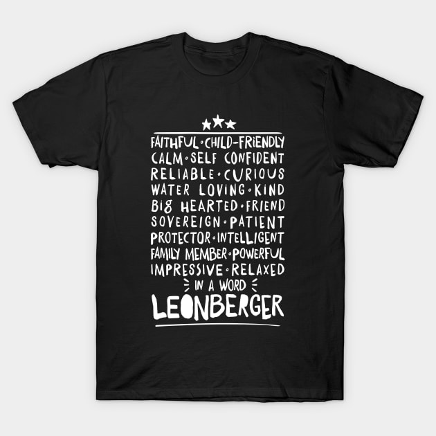 Leonberger Dog Character Traits white T-Shirt by emmjott